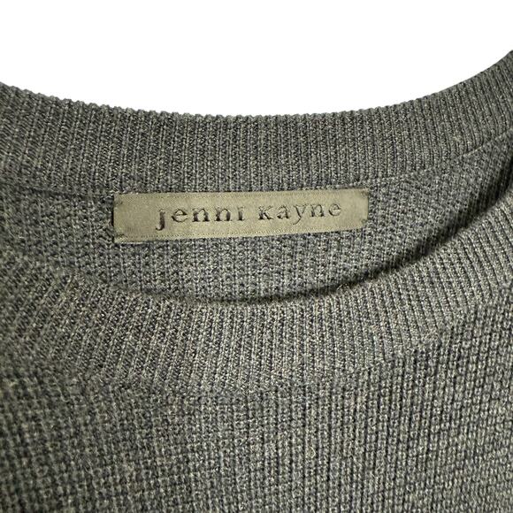 Jenni Kayne Size S Long Sleeve Merino Wool‎ Thermal Sweater Dress Charcoal Gray - Picture 5 of 7